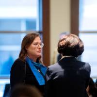 Provost Mili mingles with guests